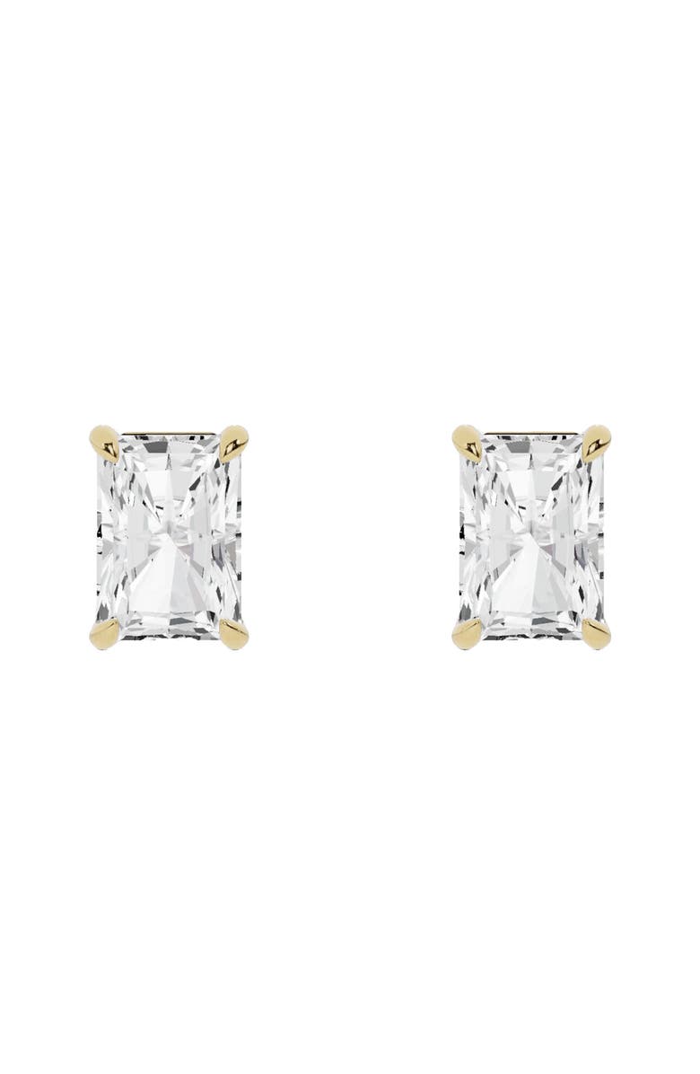 Jennifer Fisher 18K Gold Radiant Lab Created Diamond Stud Earrings, Main, color, 18K Yellow Gold
