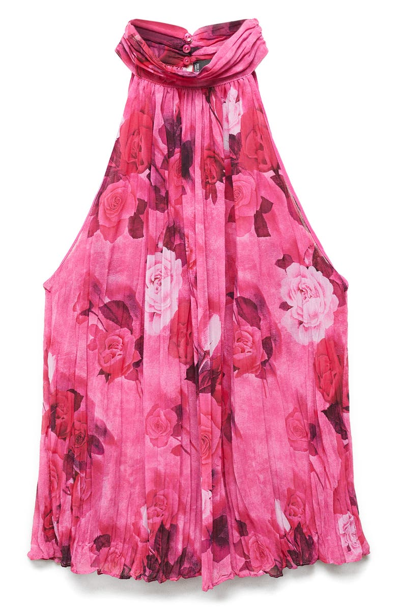 MANGO Jasmin Plissé Sleeveless Top, Alternate, color,