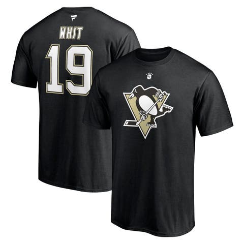 Men's Fanatics Branded Ryan Whitney Black Pittsburgh Penguins Authentic Stack Retired Player Nickname & Number T-Shirt