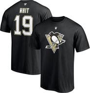 FANATICS Men's Fanatics Branded Ryan Whitney Black Pittsburgh Penguins Authentic Stack Retired Player Nickname & Number T-Shirt