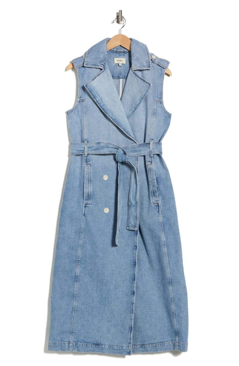 DL1961 Sleeveless Denim Trench Coat, Alternate, color, Daydream