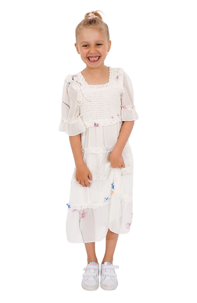 Belle & Bloom La Fille Tiered Dress, Main, color, White