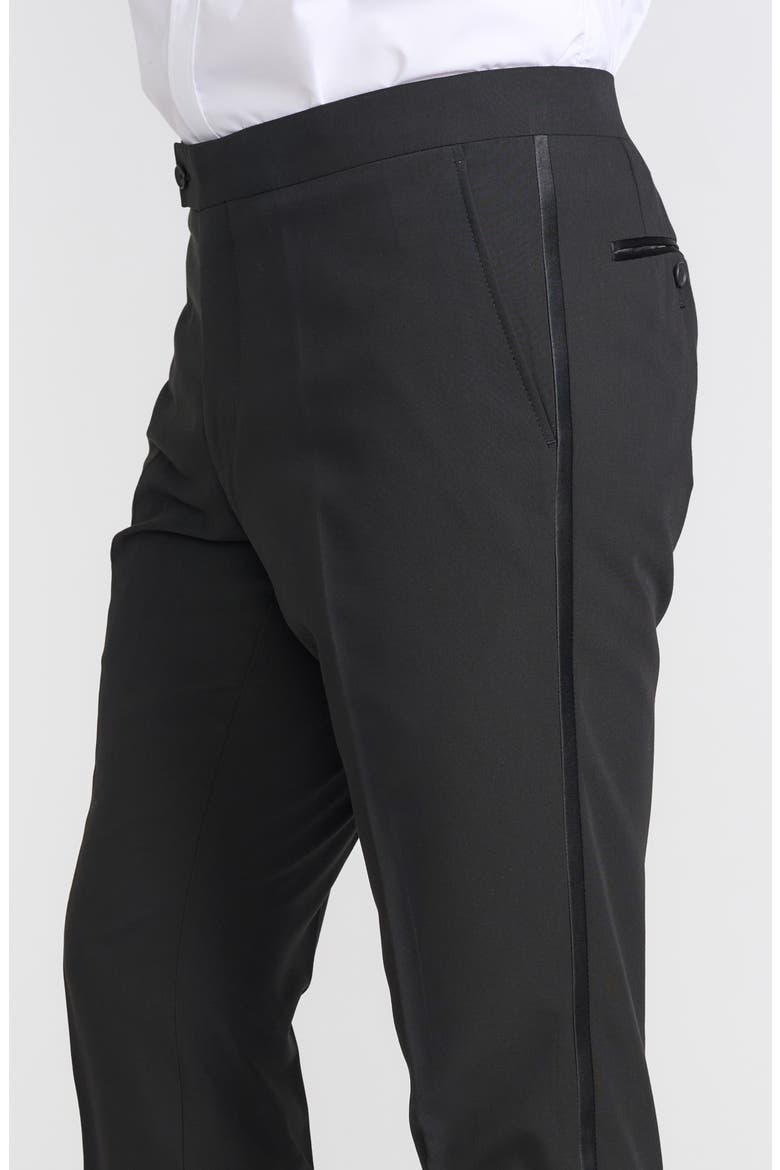 Slim FIt Tuxedo Pants - 30-34" Inseam, Alternate, color, BLACK