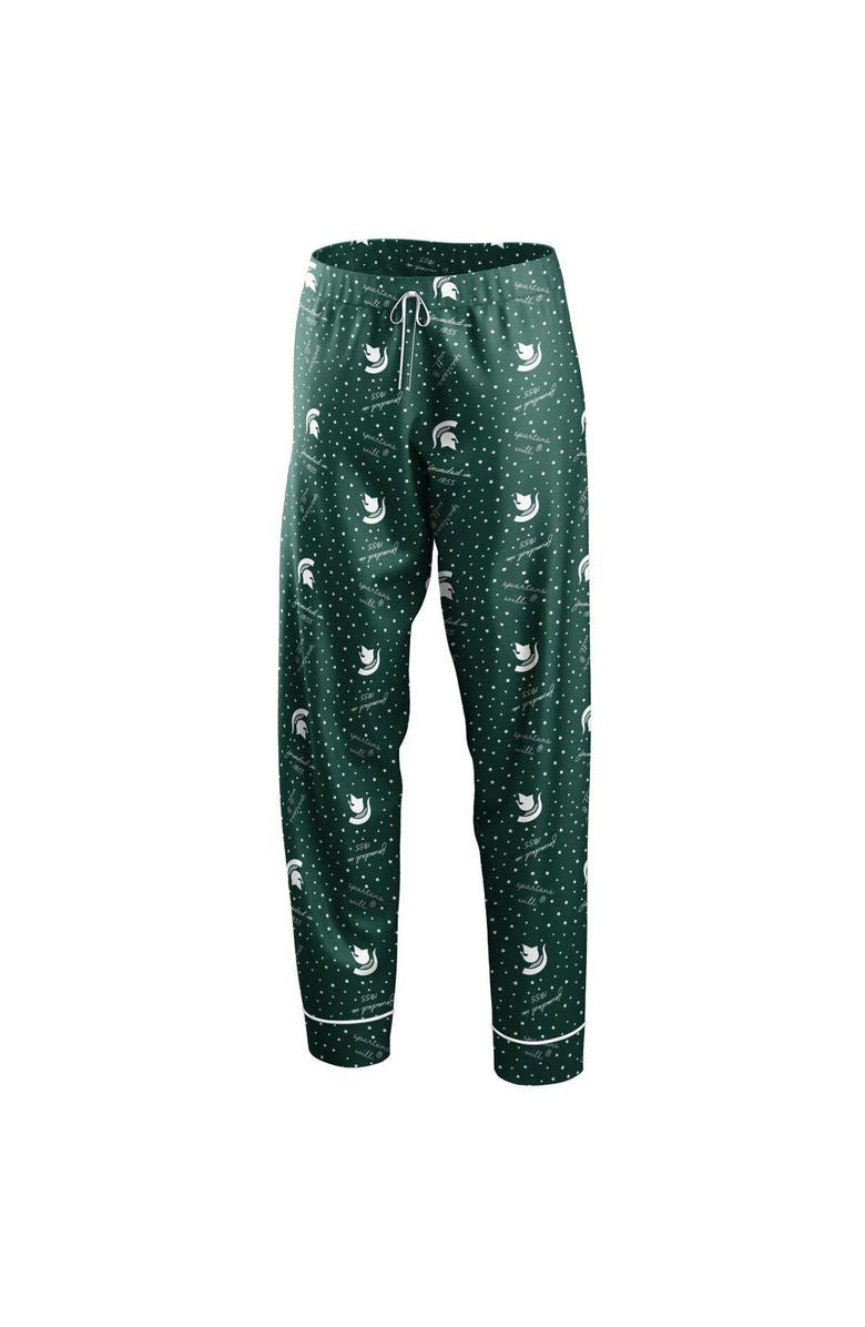 WEAR by Erin Andrews Women's WEAR by Erin Andrews MSU Spartans Long Sleeve Top & Pants Sleep Set, Alternate, color,