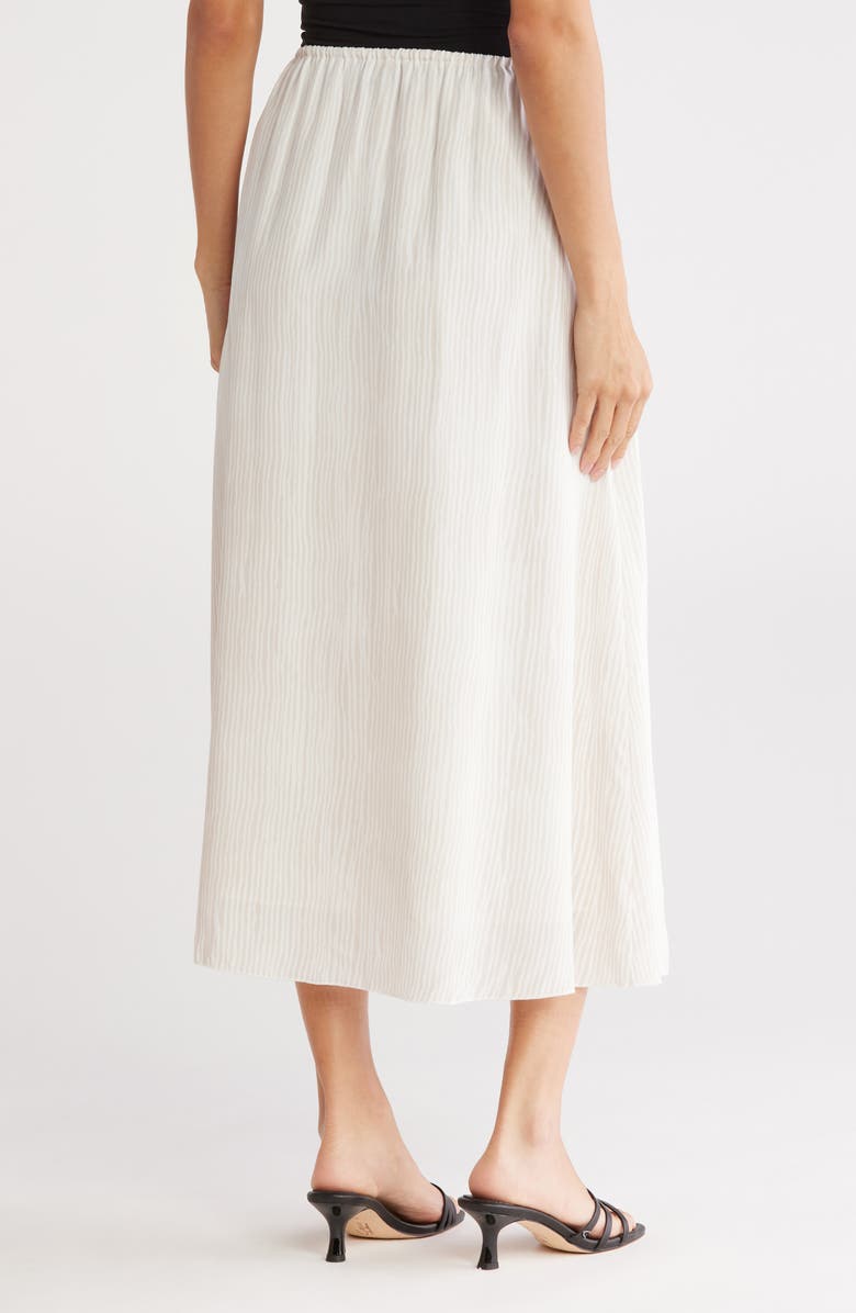 ATM Anthony Thomas Melillo Moiré Print Silk Maxi Skirt, Alternate, color, Beach Pebble Combo