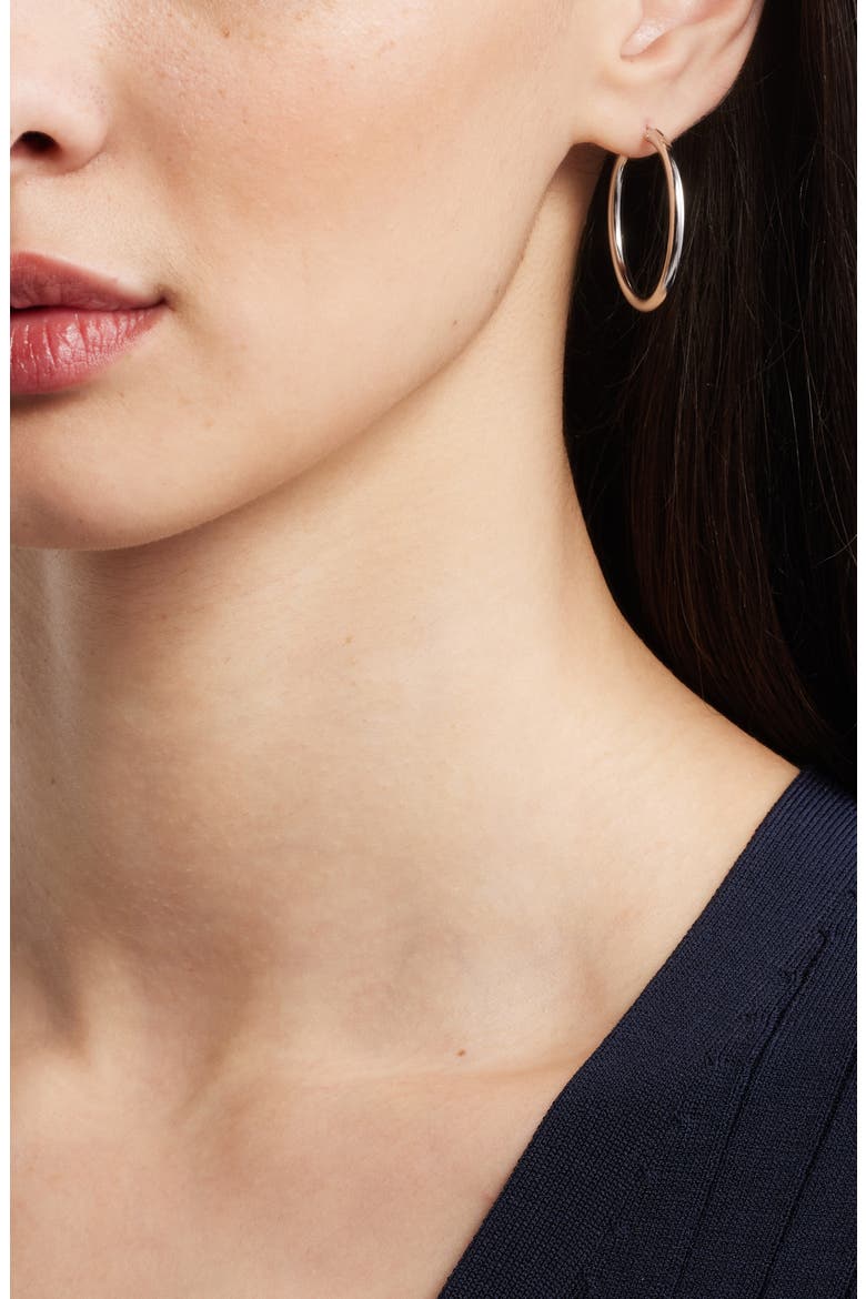 Medium Endless Hoops, Alternate, color, RHODIUM