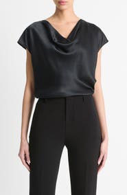 Vince Cowl Neck Silk Blouse