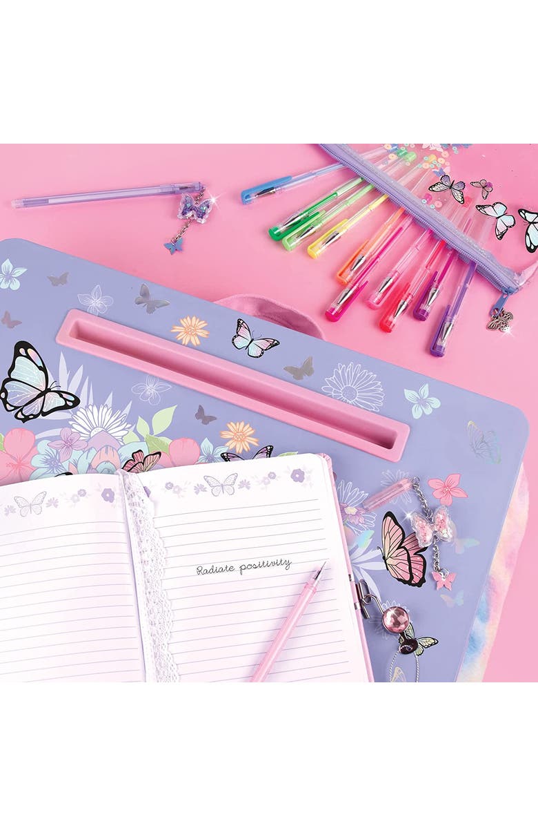 Three Cheers For Girls Butterfly Lap Desk Purple Pastels & Butterflies, Alternate, color, Multicolored