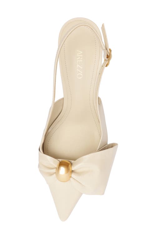 Arezzo Rayna Slingback Pointed Toe Pump In Neutral