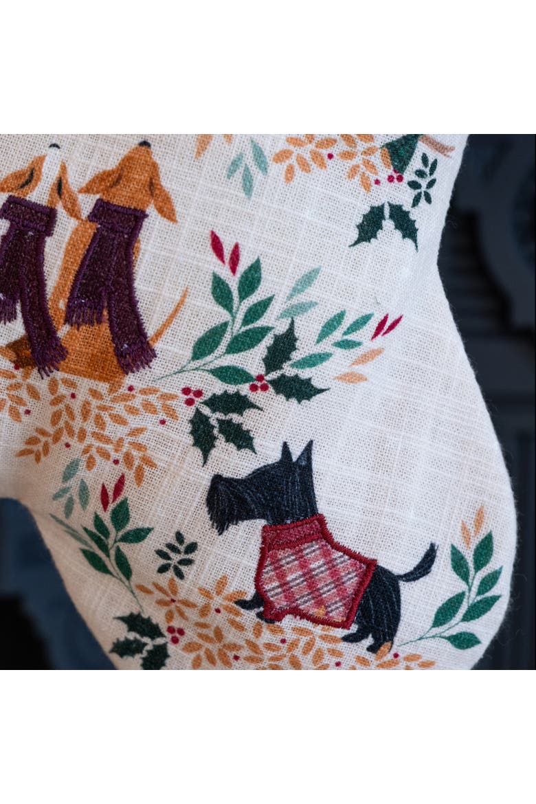 Bone Shaped Christmas Stocking, Alternate, color, Beige