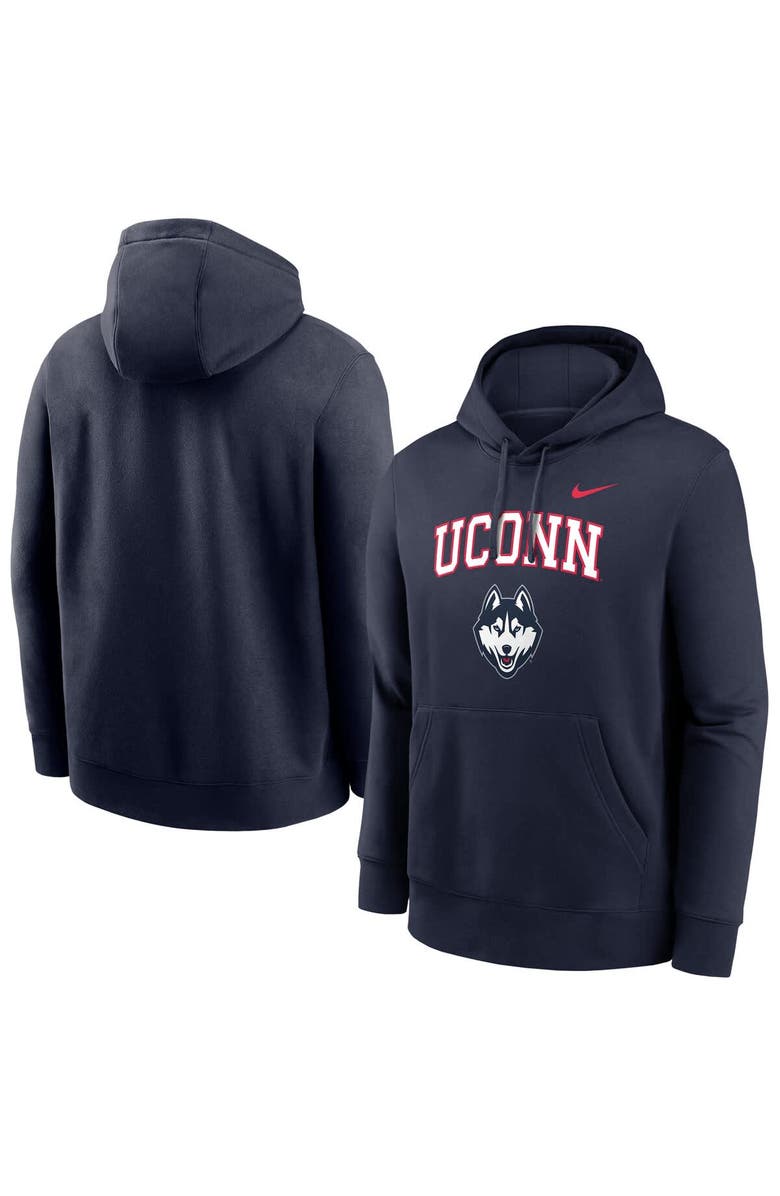 Nike Men's Nike Navy UConn Huskies Club Pullover Hoodie, Main, color, Navy