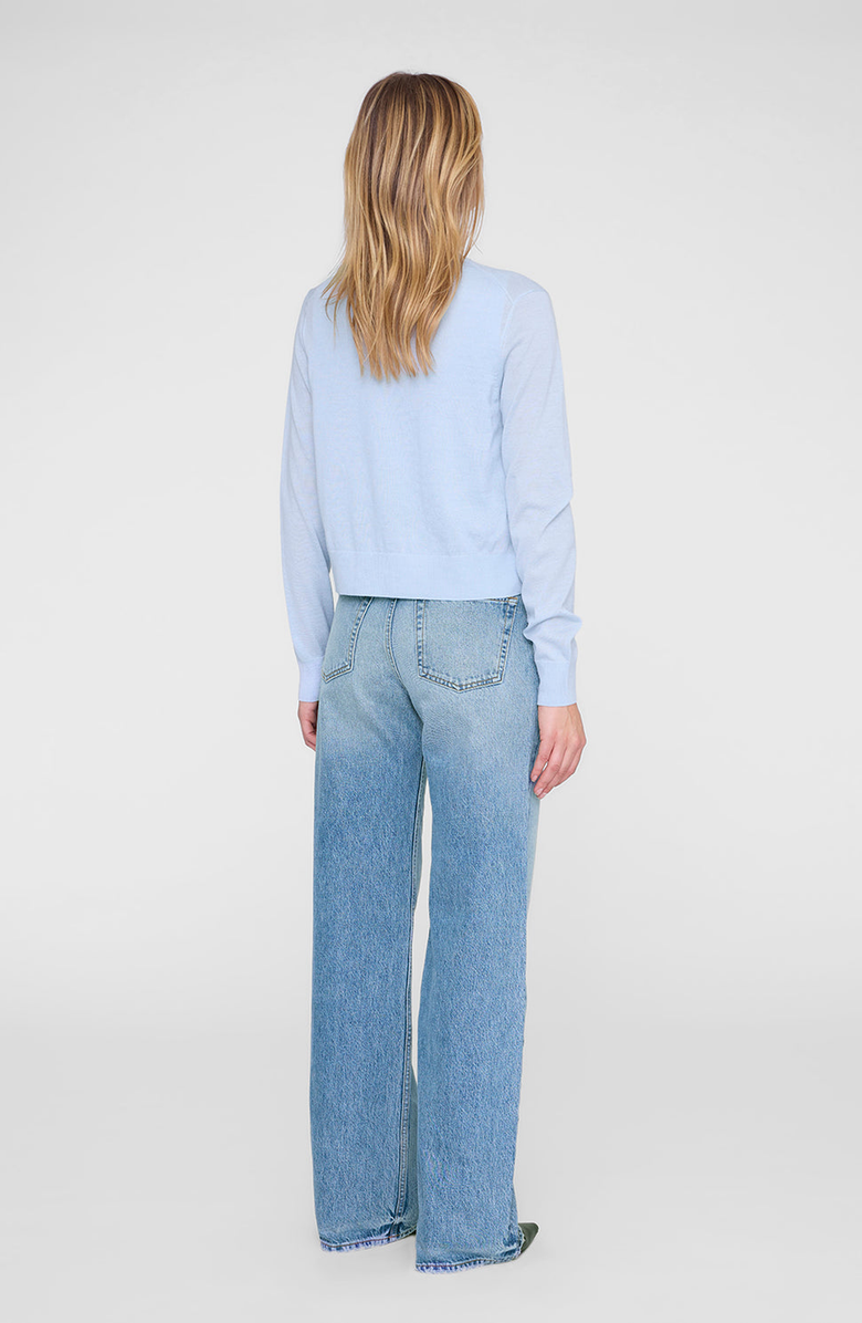 ANINE BING Moni Crop Cardigan, Alternate, color, Pale Blue