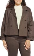 Lysse Thora Hairline Striped Cropped Double Breasted Ponte Blazer