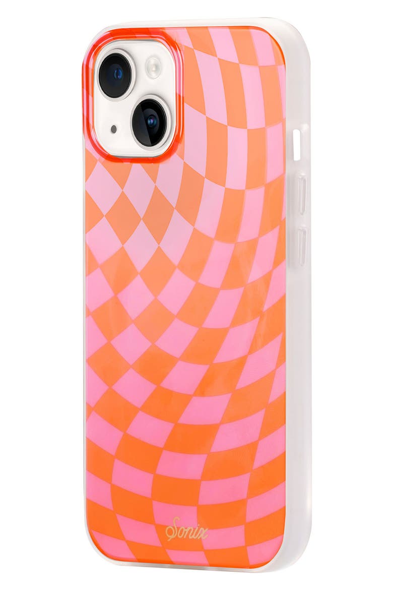 Checkmate MagSafe® Compatible iPhone14, 14 Plus & 14 Pro Case, Alternate, color, PINK/ ORANGE