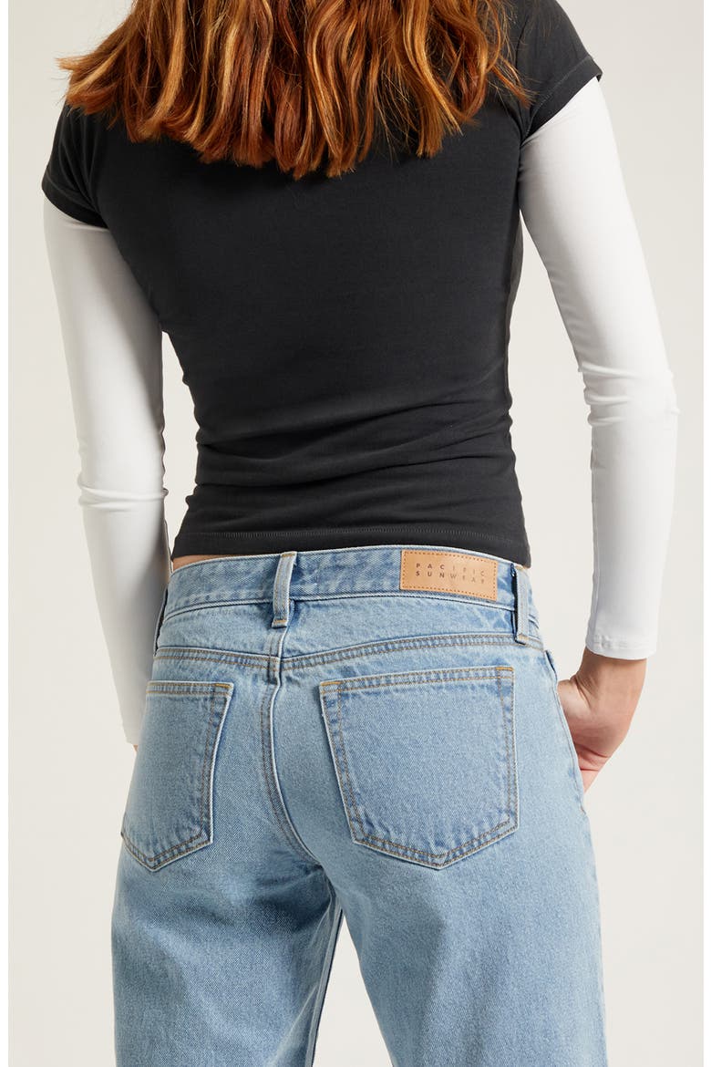 Zoe Low Rise Girlfriend Jeans, Alternate, color, LIGHT INDIGO