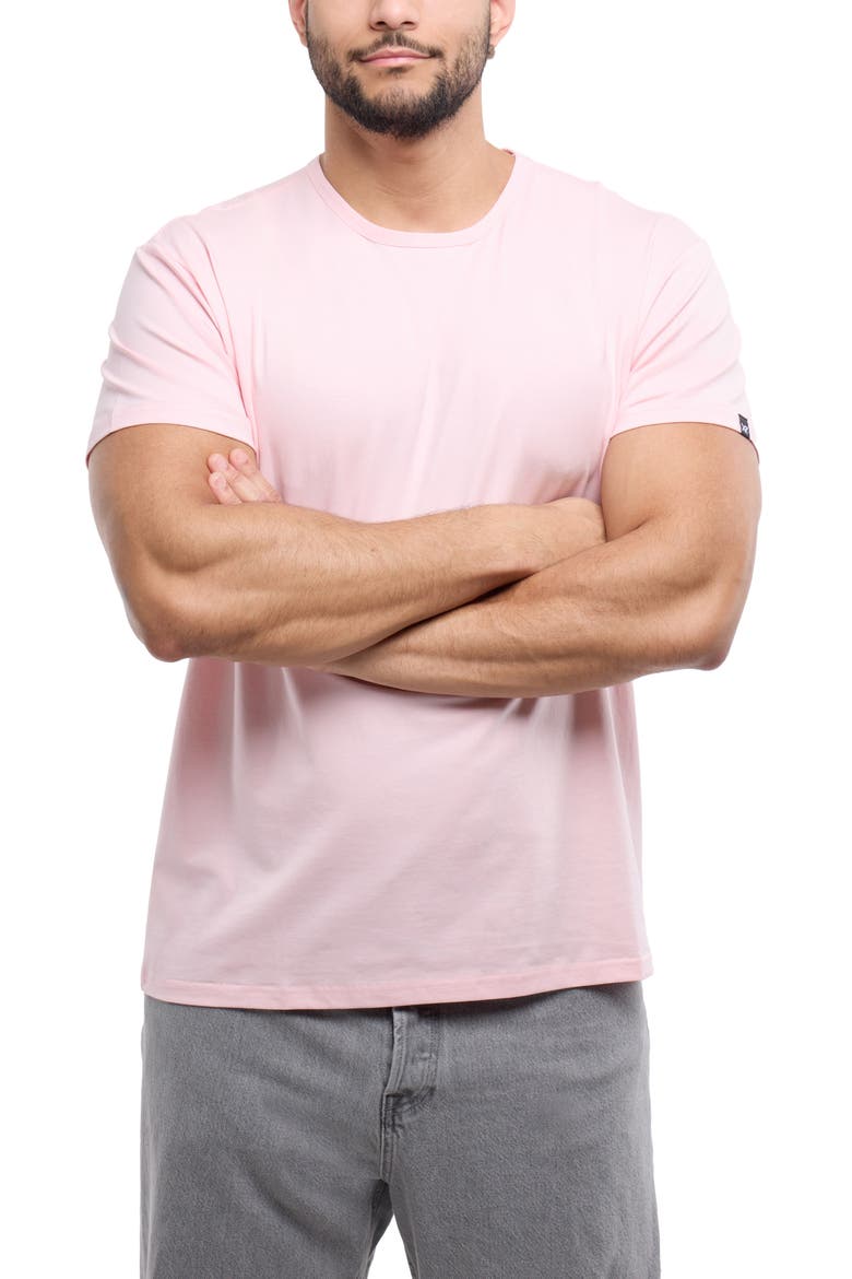 Flex Crewneck T-Shirt, Alternate, color, BABY PINK