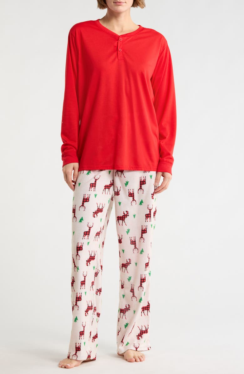 BABY STARTERS Dad Matching Family Moose Pajamas, Main, color, 