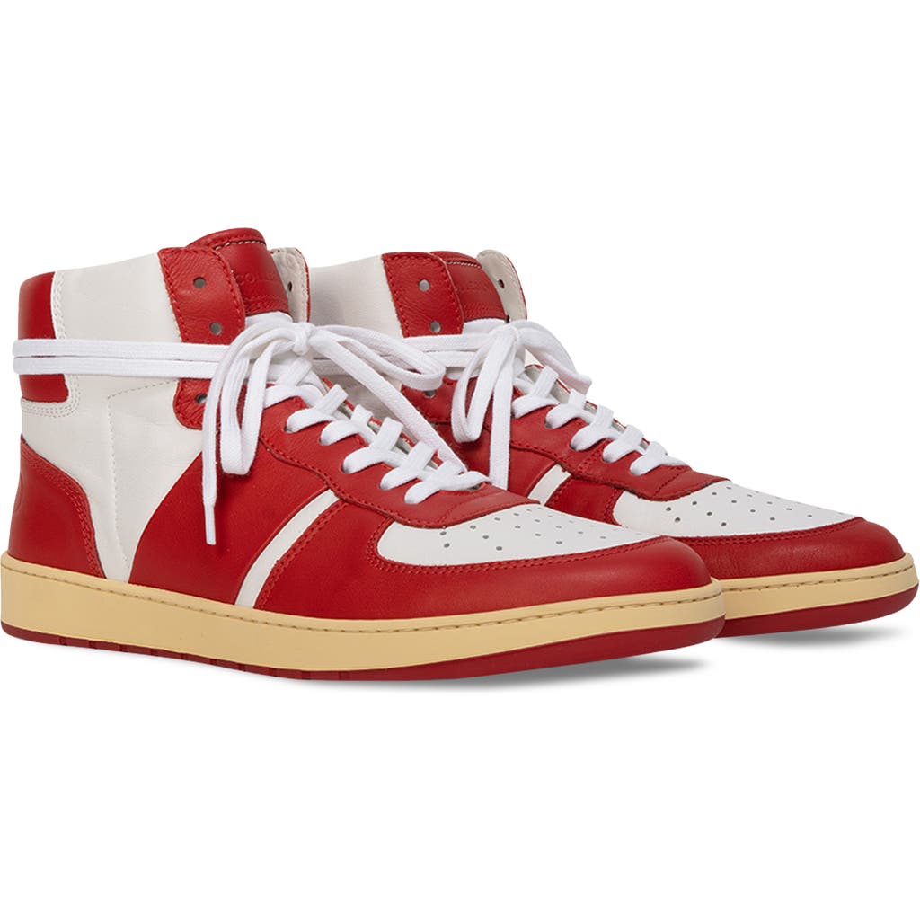 Collegium Pillar Destroyer High Top Sneaker In Red