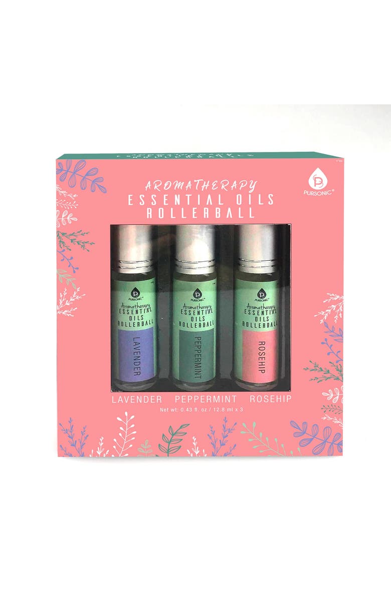 PURSONIC Aromatherapy Essential Oil Rollerballs, Alternate, color, Multicolor