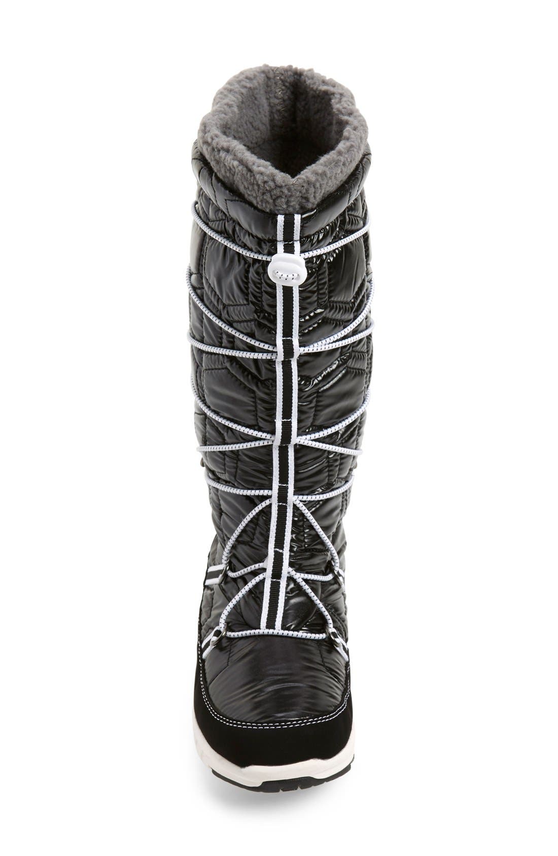'Slalom' Tall Waterproof Boot, Alternate, color, BLACK