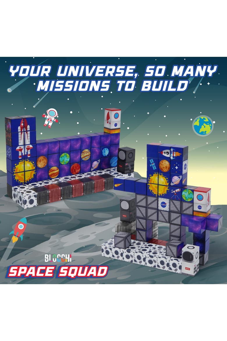 Blocchi Space Squad Magnetic Block Set 84 units, Alternate, color, Multi Color