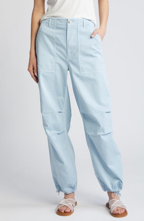Savannah High Waist Twill Utility Pants