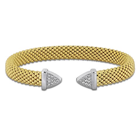 Cubic Zirconia Open Popcorn Bangle Bracelet