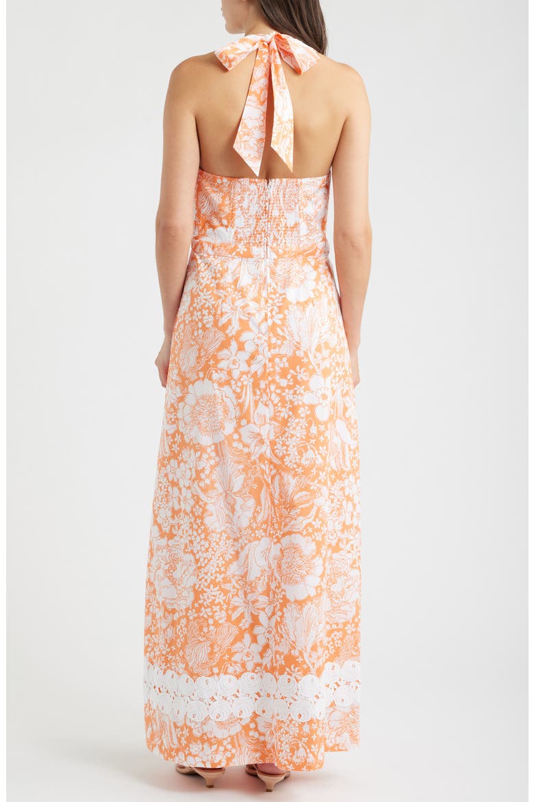 Belinda Maxi Dress, Alternate, color, SUNSET ORANGE BUDDING ROMANCE