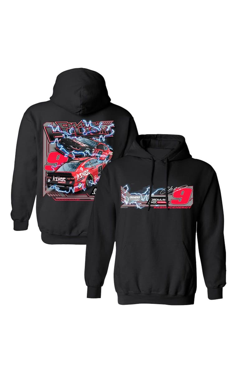 HENDRICK MOTORSPORTS TEAM COLLECTION Men's Hendrick Motorsports Team Collection Black Chase Elliott Car 2-Spot Pullover Hoodie, Main, color,