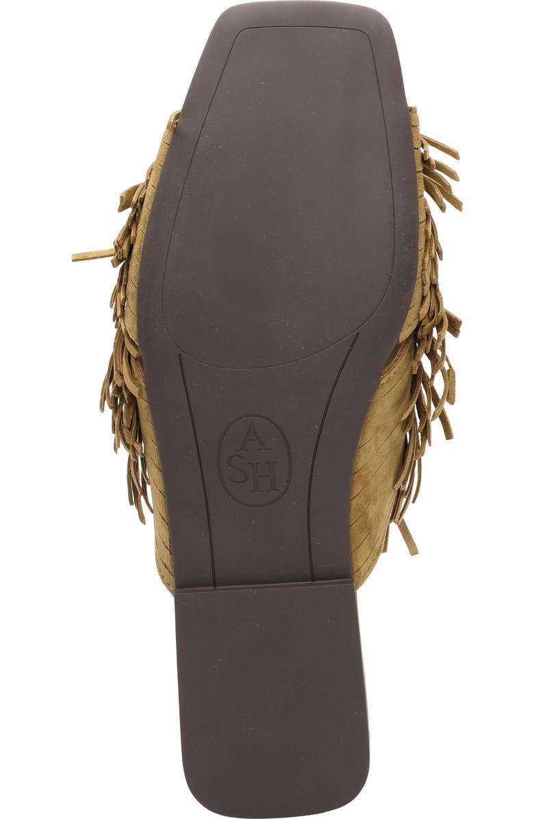 Ash Brigette Fringe Mule, Alternate, color, Fir Green