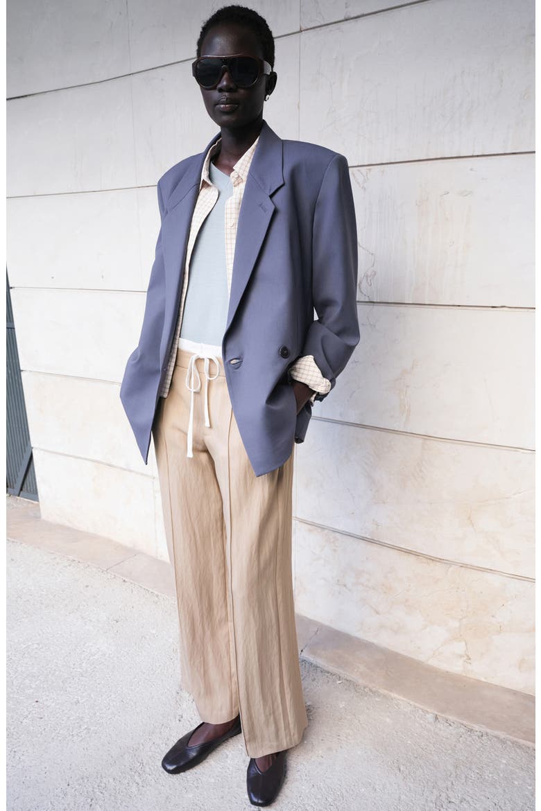 Pleat Front Wide Leg Pants, Alternate, color, BEIGE