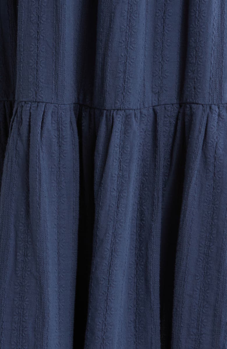 Marine Layer Lana Tiered Cotton Maxi Skirt, Alternate, color, Navy