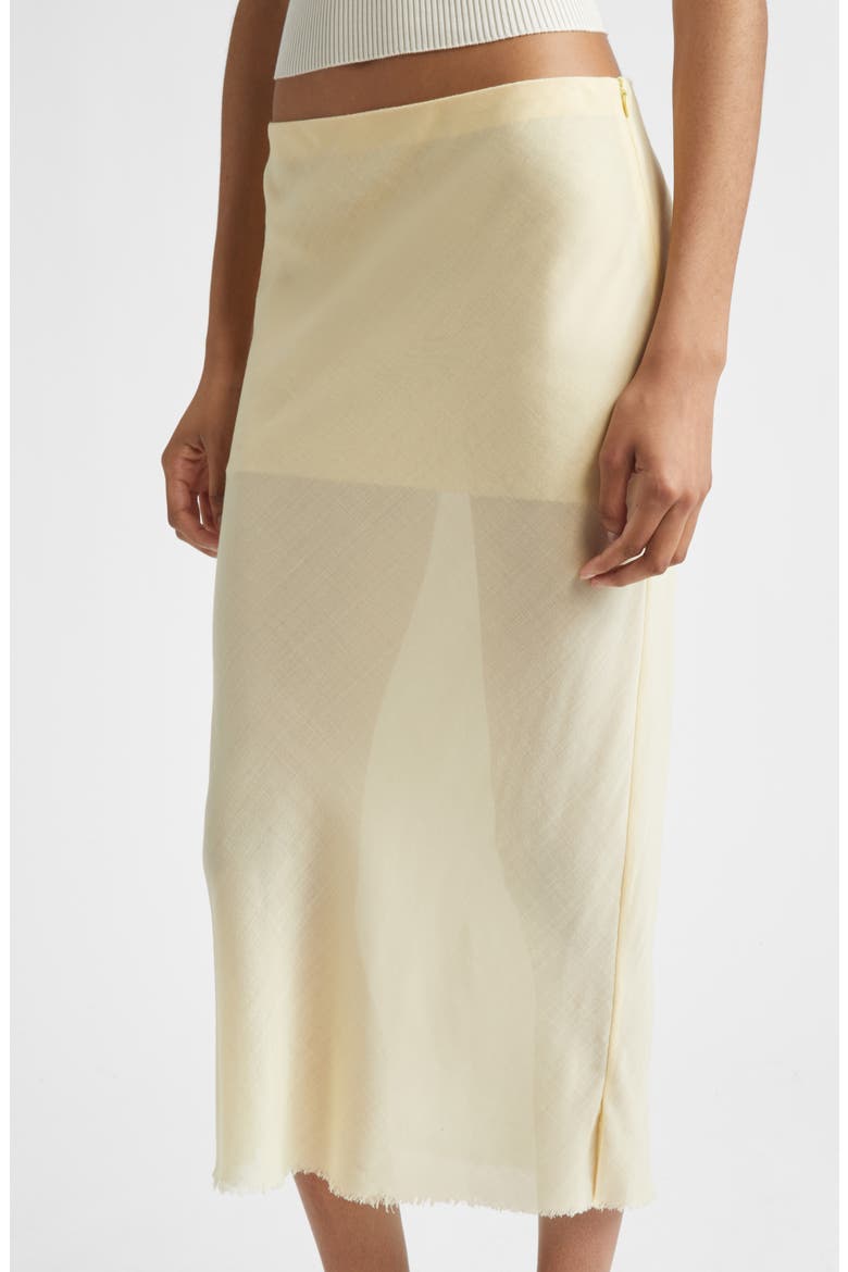 Bias Cut Wool Skirt, Alternate, color, BUTTER GAZE