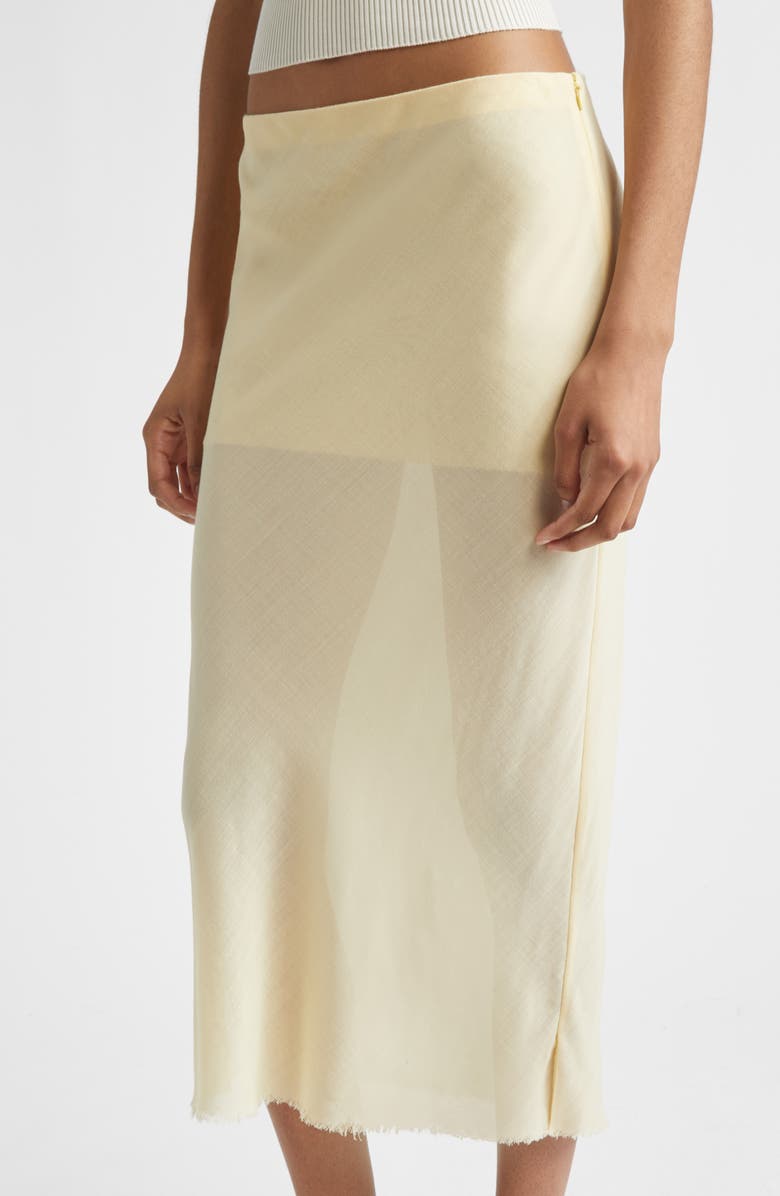 RIER Bias Cut Wool Skirt, Alternate, color, Butter Gaze