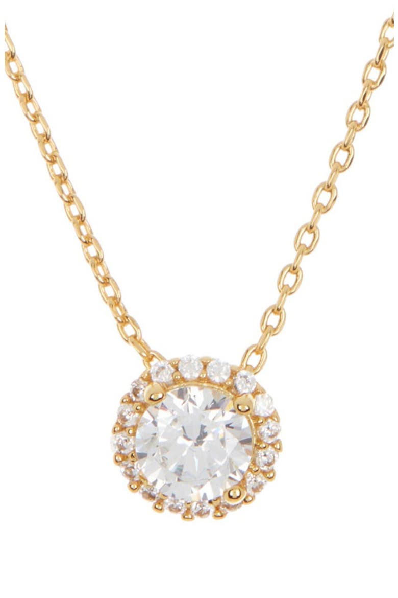 Crystal Halo Pendant Necklace & Stud Earrings Set, Alternate, color, GOLD
