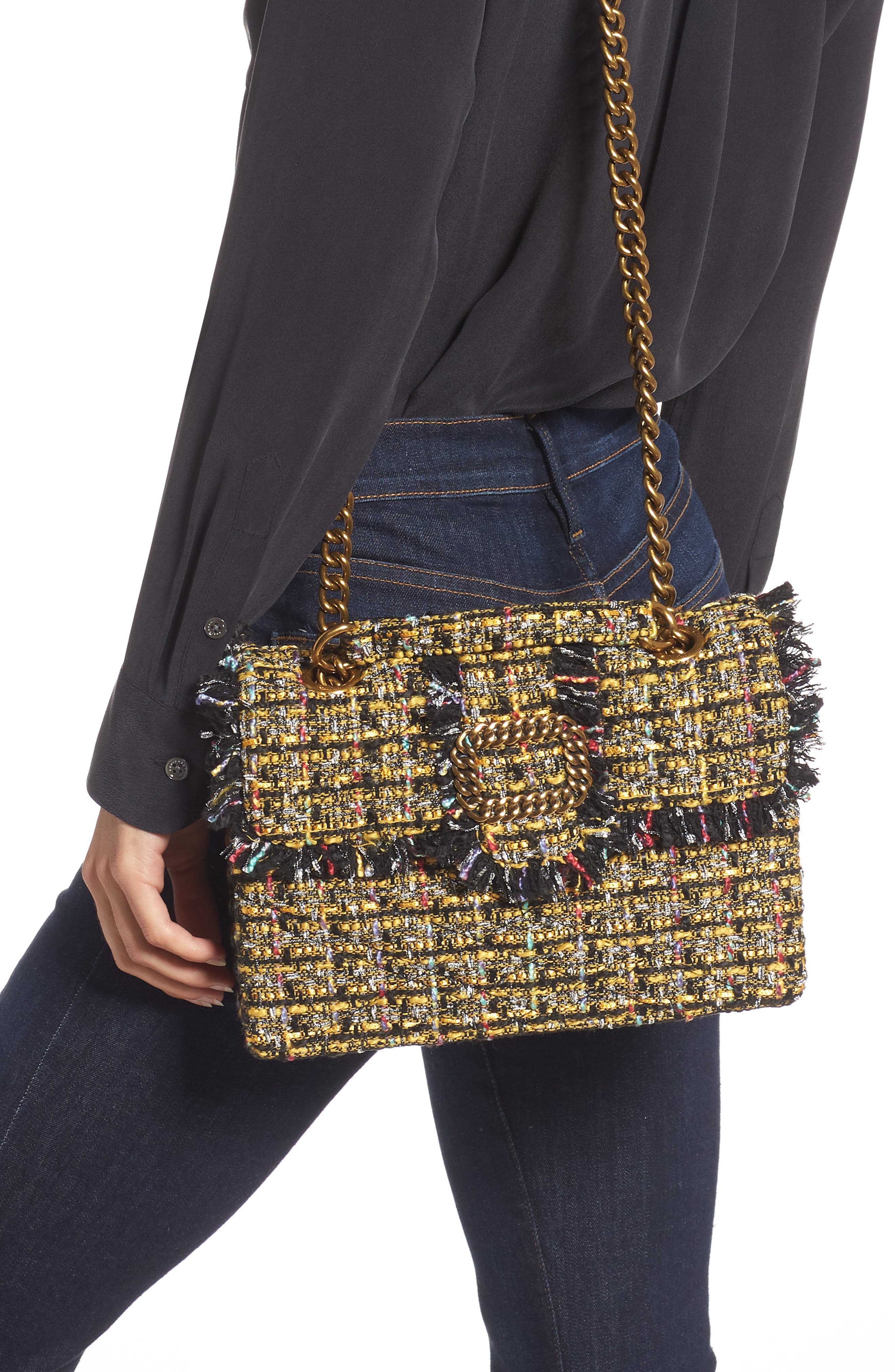 Kurt Geiger London Mayfair Tweed Shoulder Bag, Alternate, color, 