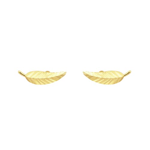 The Lovery Fine Jewelry Gold Leaf Stud Earrings In Gold