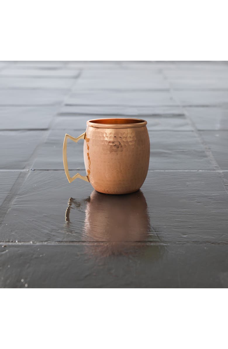 TWINE Hammered Moscow Mule Mug in Copper, Alternate, color, Copper
