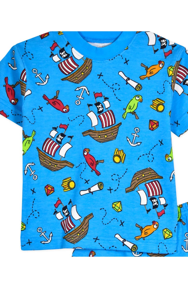 Sara’s Prints Loose Fit Classic Short Pajama 2-Piece Set, Alternate, color, Pirate Adventure