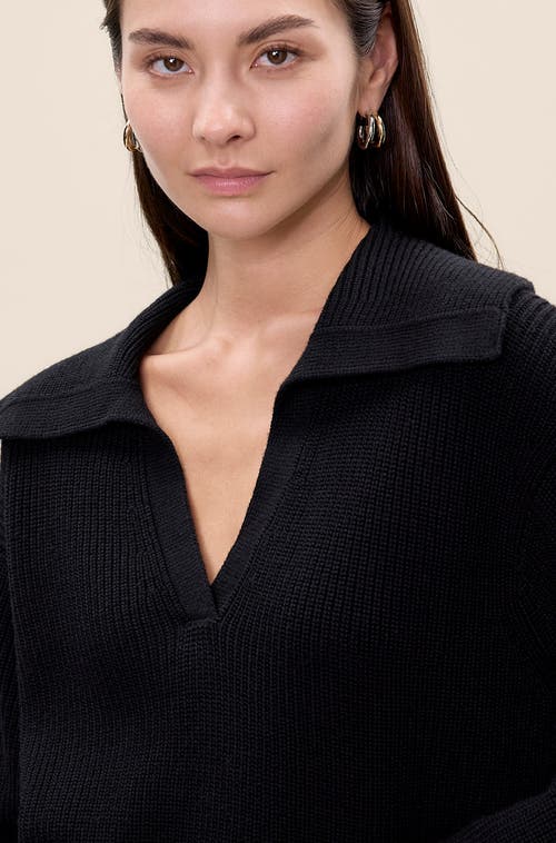 Rebecca Taylor Giselle Knit Sweater In Black
