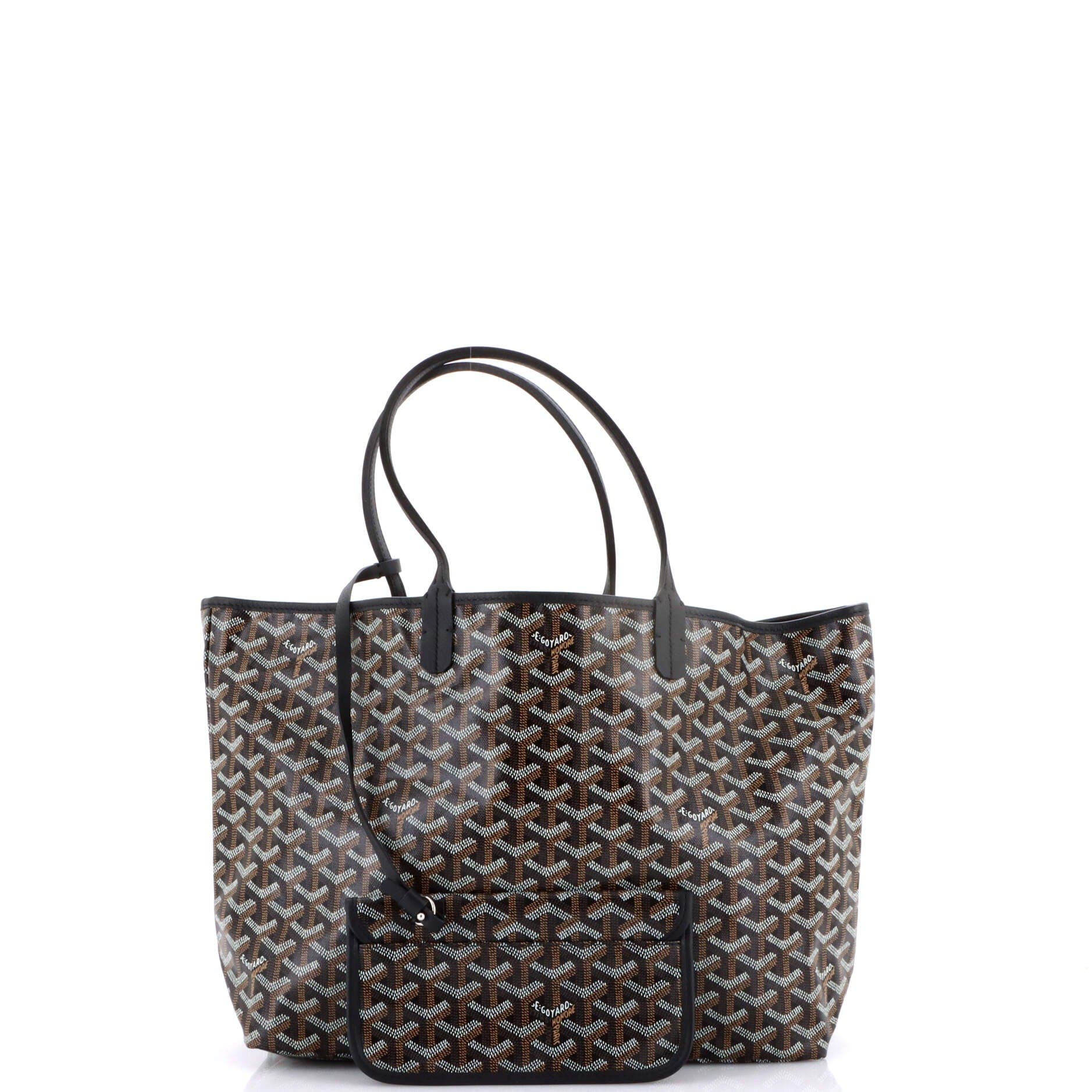 Pre-Owned Goyard Saint Louis Tote Coated Canvas PM, Alternate, color, Black