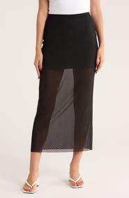 Leith Mesh Midi Skirt