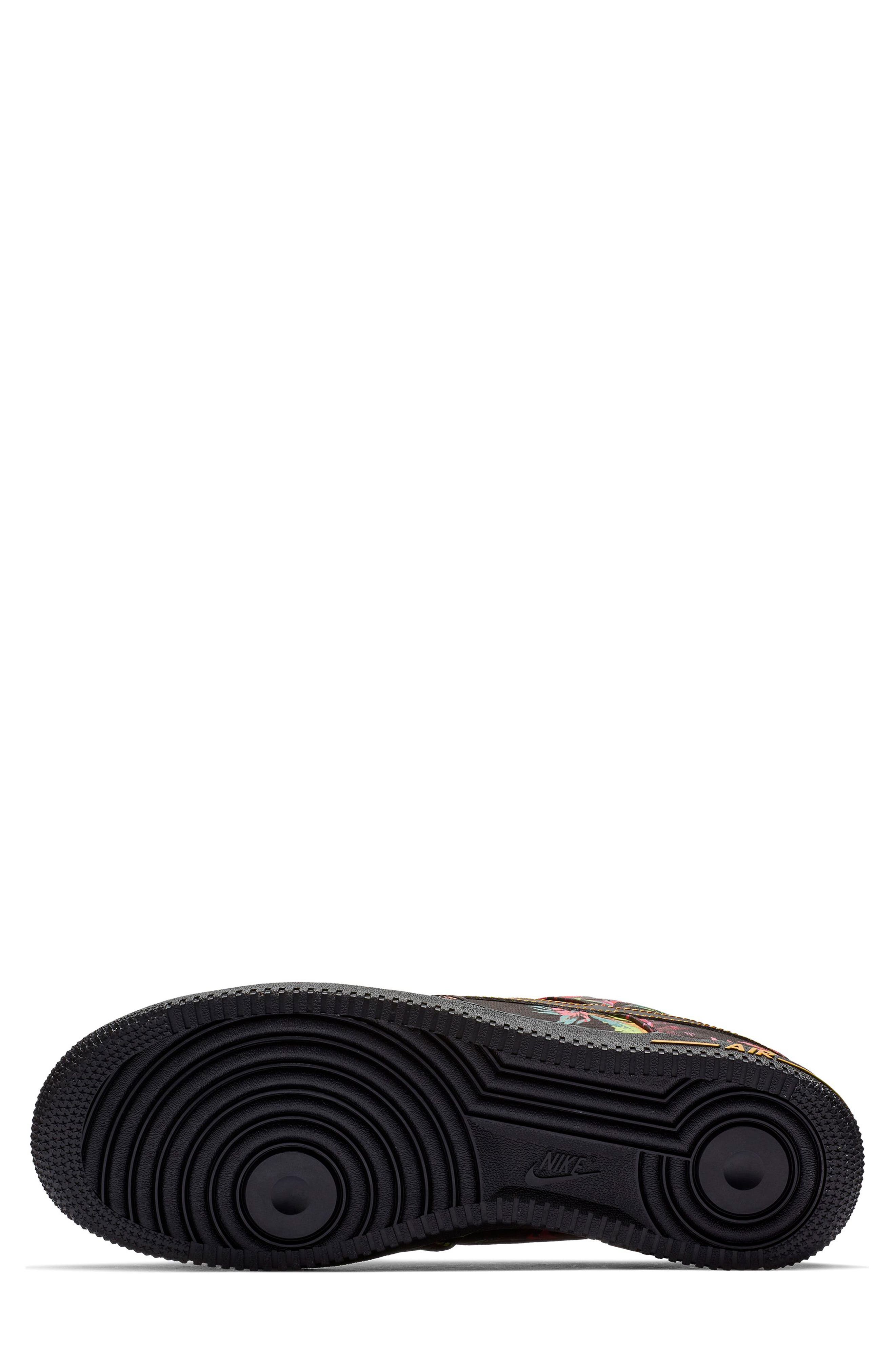 Air Force 1 Sneaker (Nordstrom Exclusive), Alternate, color, BLACK/ MULTI COLOR/ GOLD