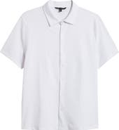 Robert Barakett Manny Short Sleeve Knit Button-Up Shirt