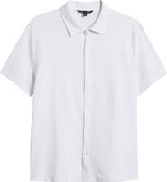 Robert Barakett Manny Short Sleeve Knit Button-Up Shirt