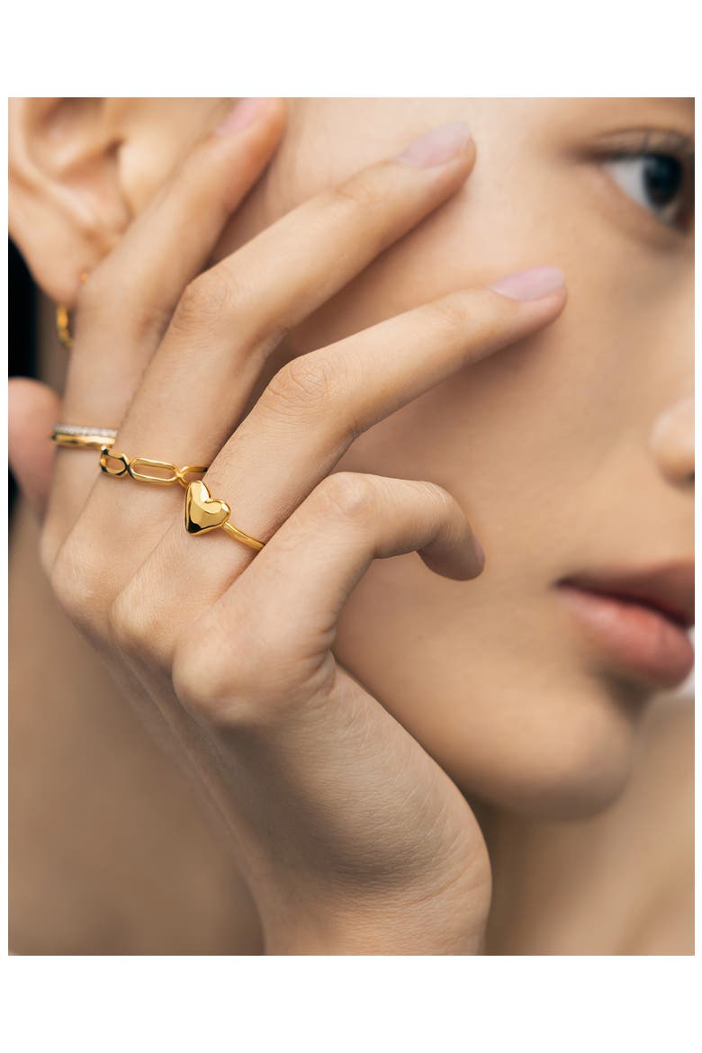 Heart Stacking Ring, Alternate, color, 18CT GOLD VERMEIL
