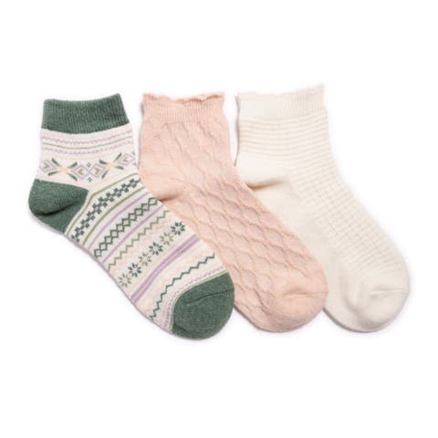 Women's 3 Pair Pack Mini Crew Wool Blend Socks