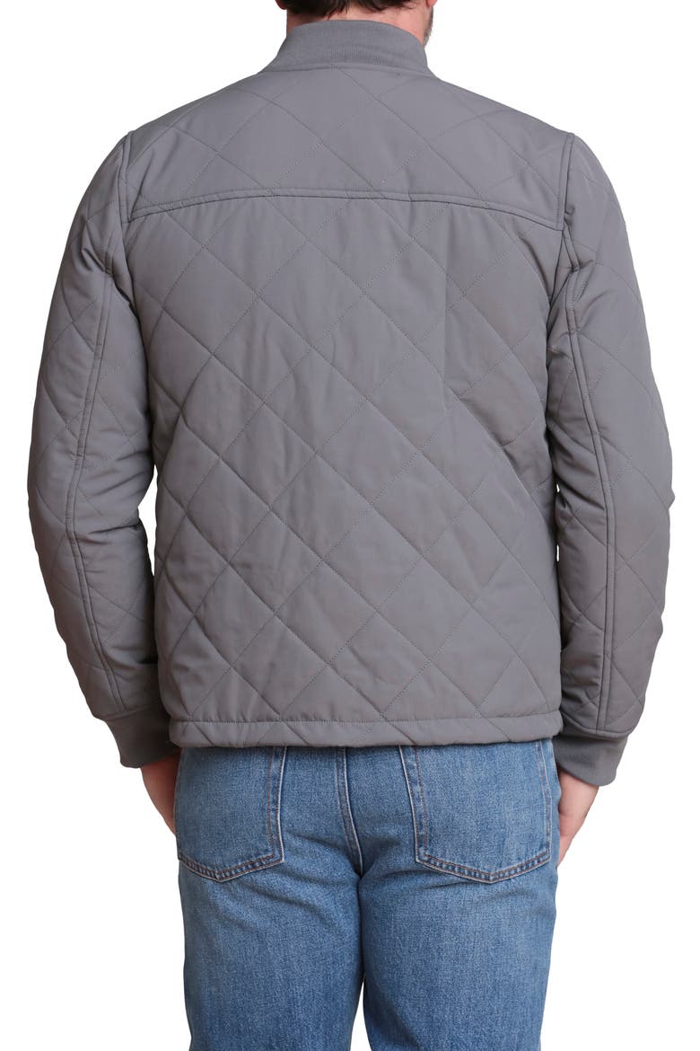 Quilted Bomber Jacket, Alternate, color, CHARCOAL