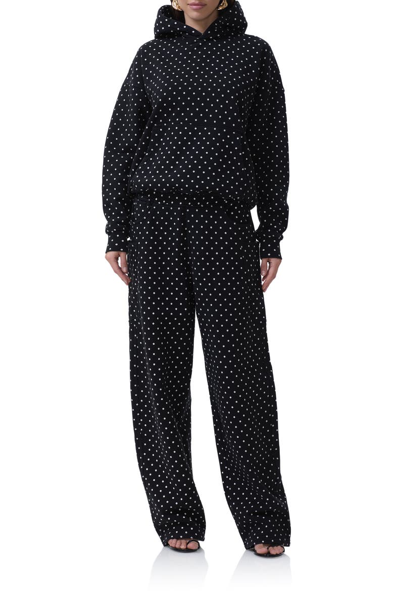 Blake Cotton Hoodie, Alternate, color, NOIR MICRO DOT