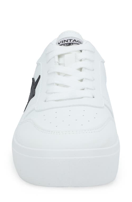Vintage Havana Aura Lace-up Sneaker In White Black/red